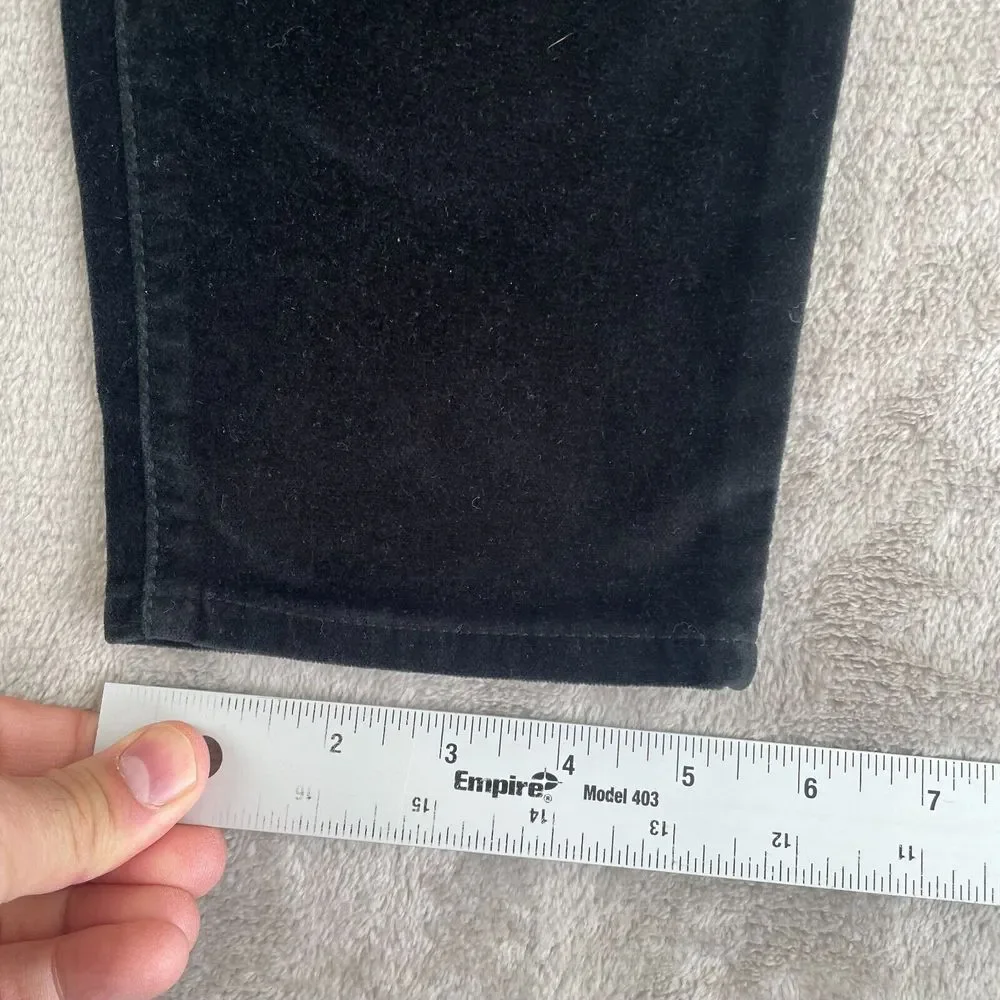 J. Crew Toothpick Ankle‎ Pants Women 29x28 (Tag 26) Black Velvet NWT $110